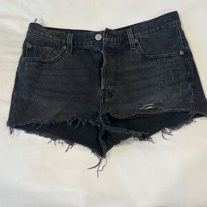 Levi's Black Jean Shorts